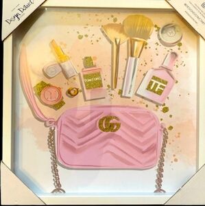 Luxury Wall Art- Pink And Gold GG Make Up